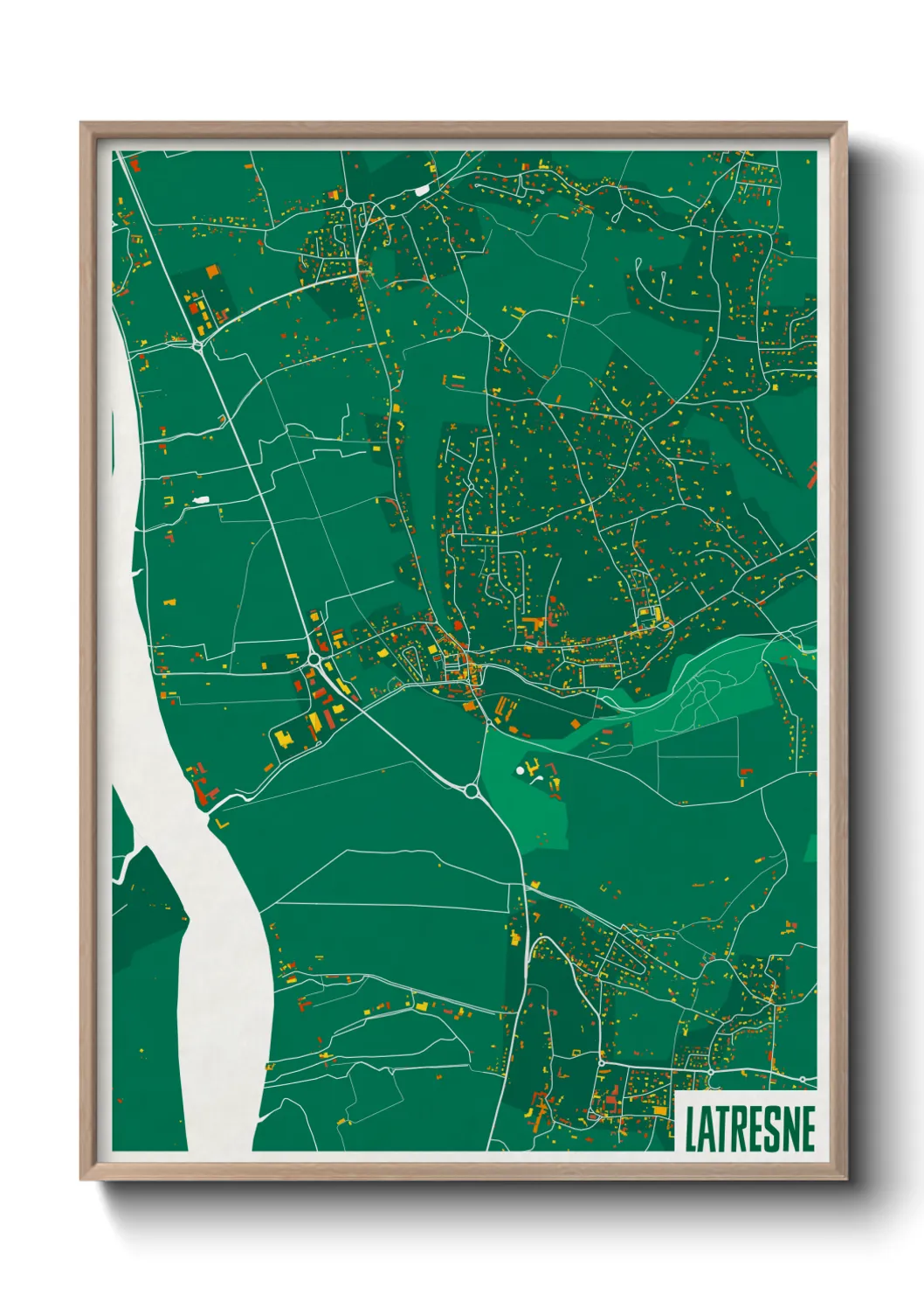 Une affiche de carte sur Latresne