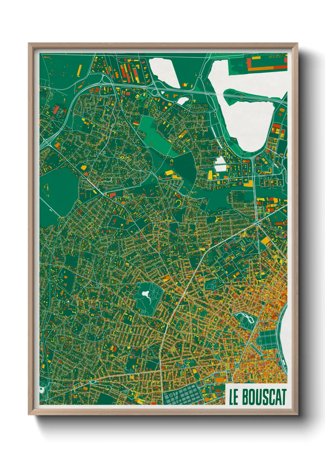 Une affiche de carte sur Le Bouscat