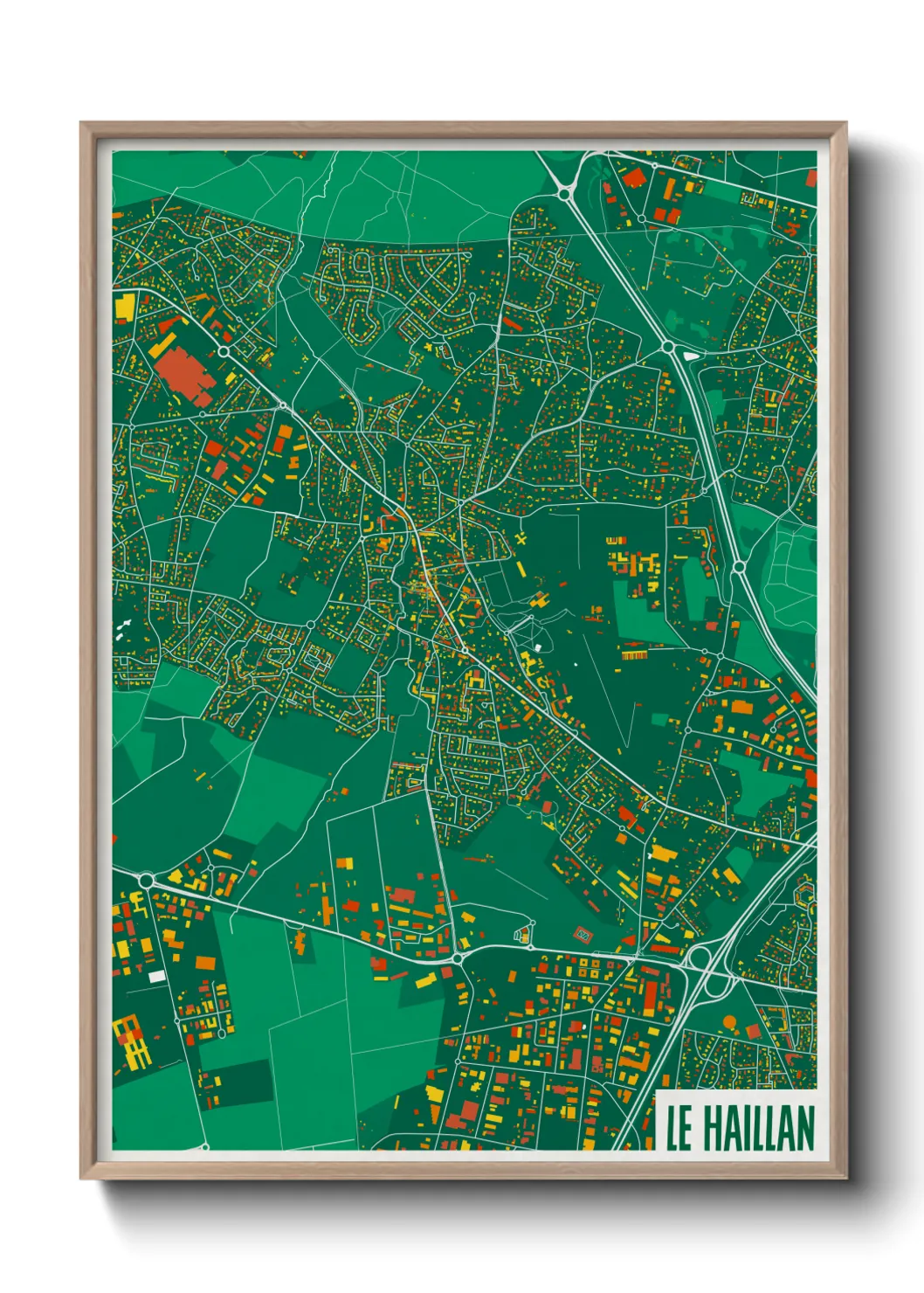 Une affiche de carte sur Le Haillan