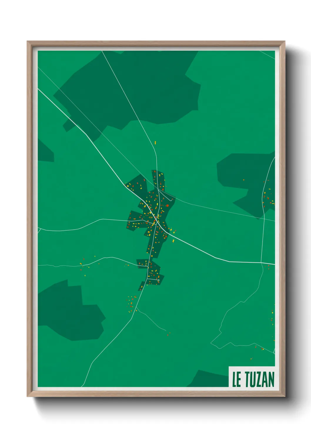 Une affiche de carte sur Le Tuzan