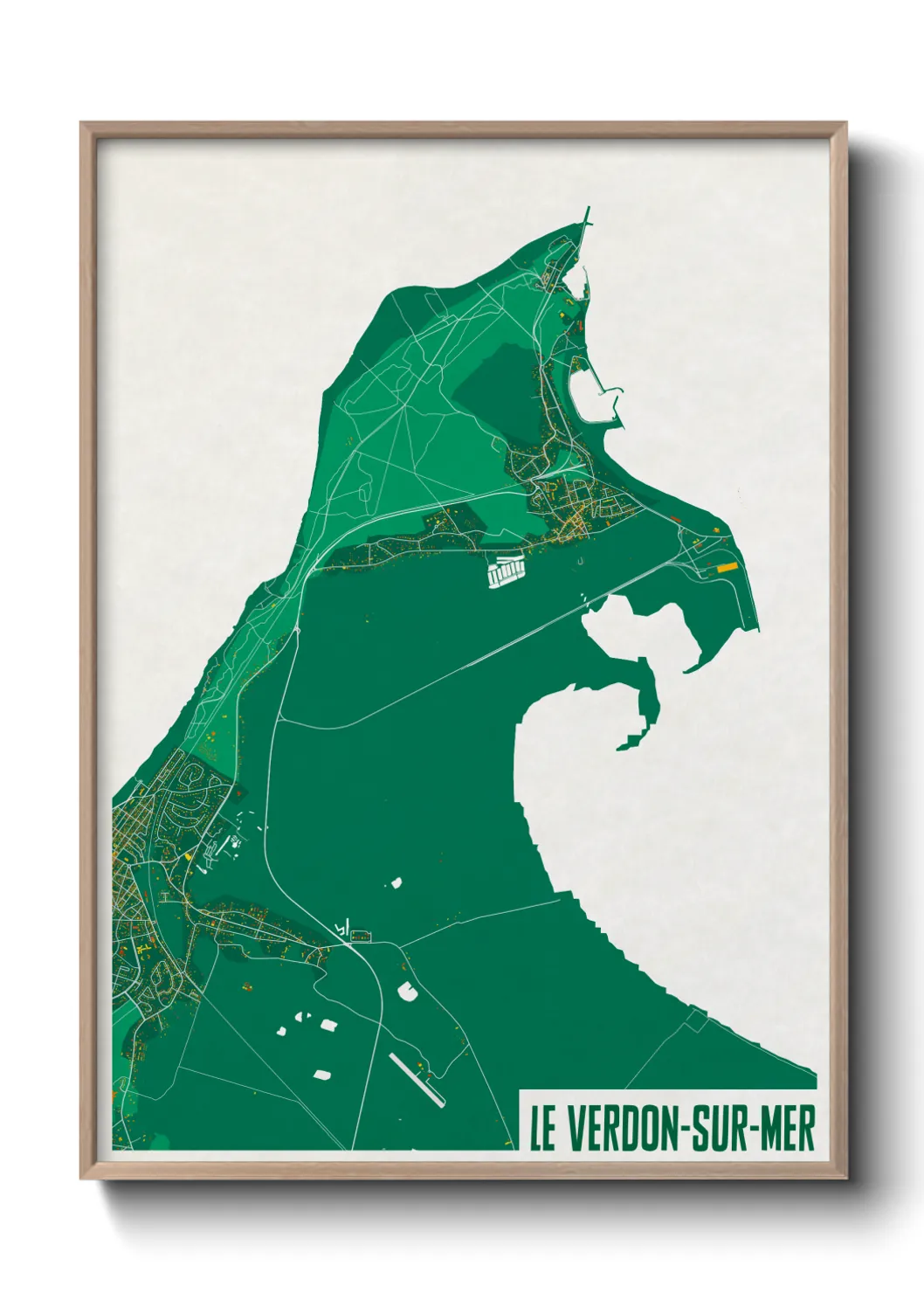 Une affiche de carte sur Le Verdon-sur-Mer