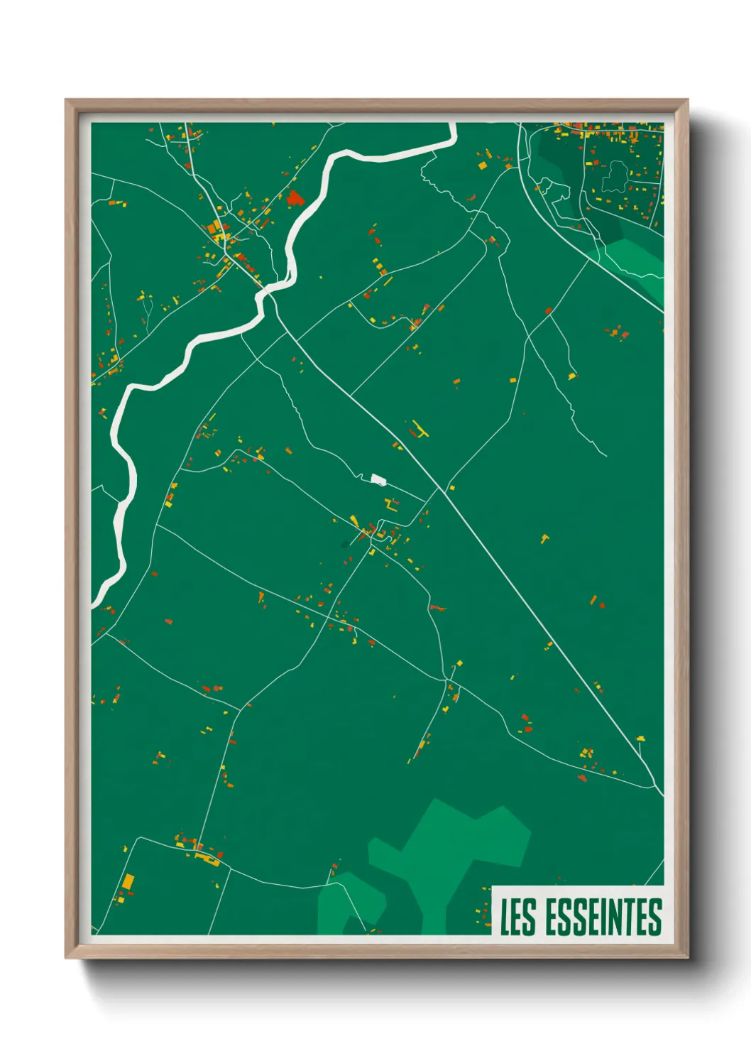 Une affiche de carte sur Les Esseintes