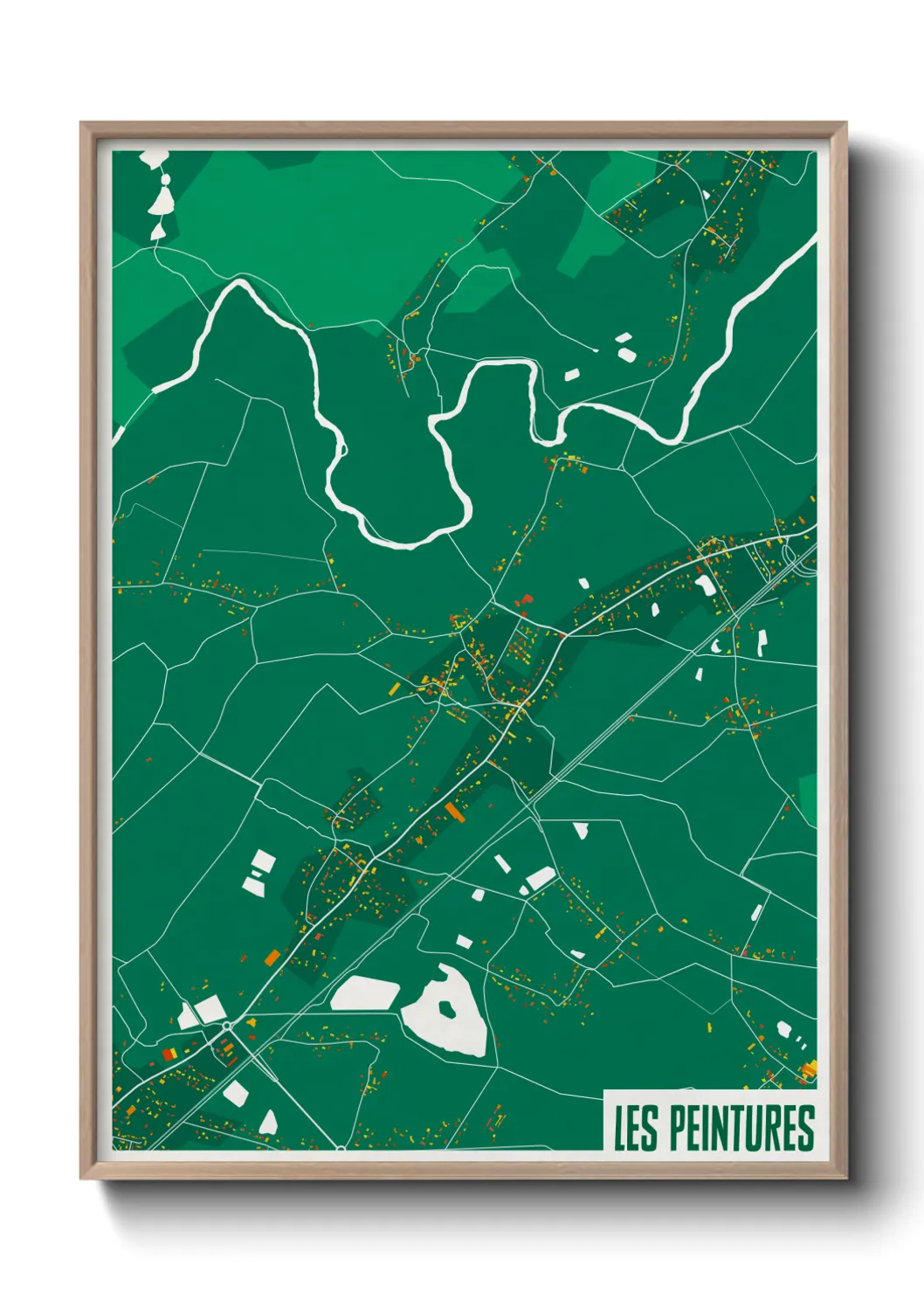 Une affiche de carte sur Les Peintures