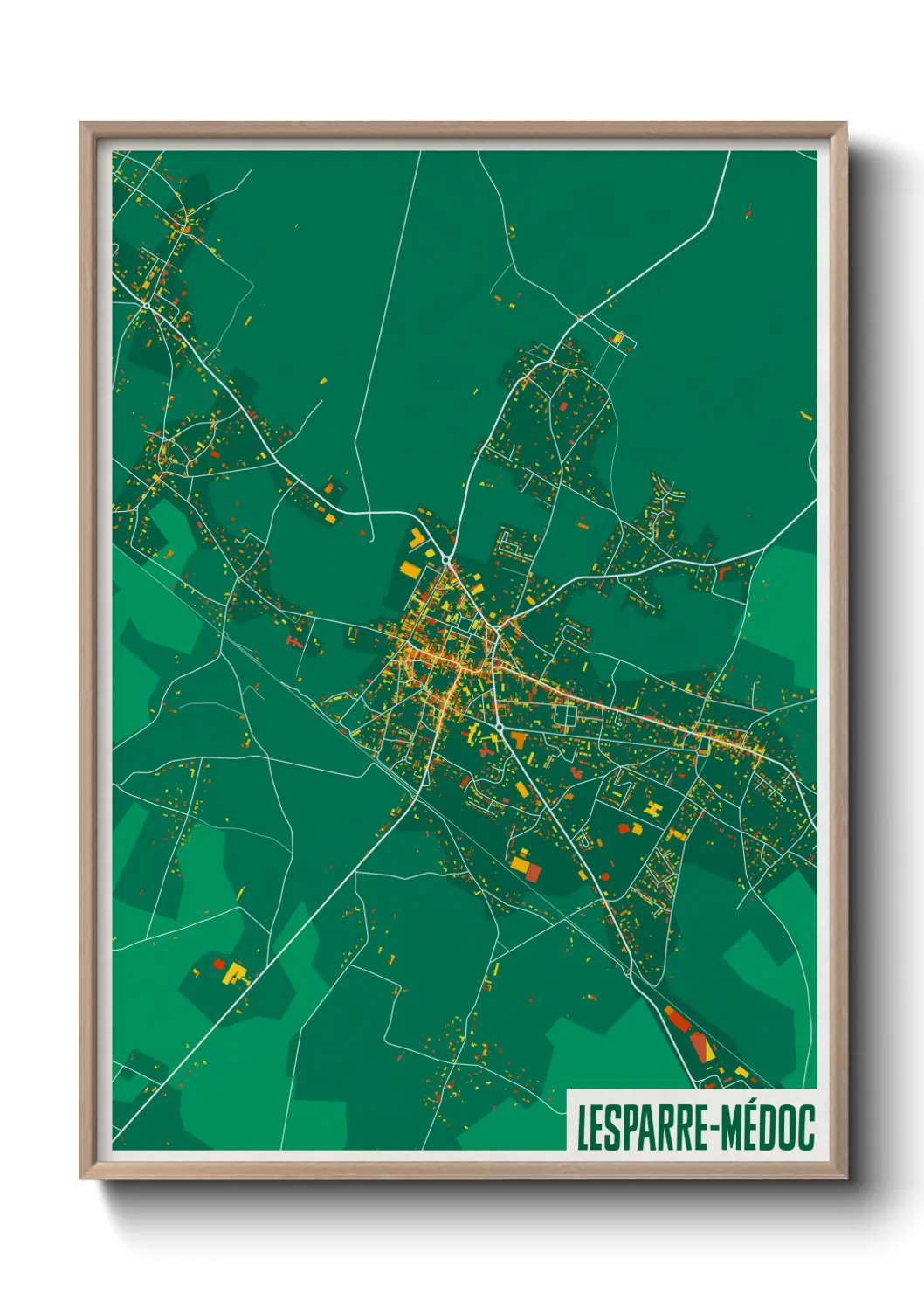 Une affiche de carte sur Lesparre-Médoc