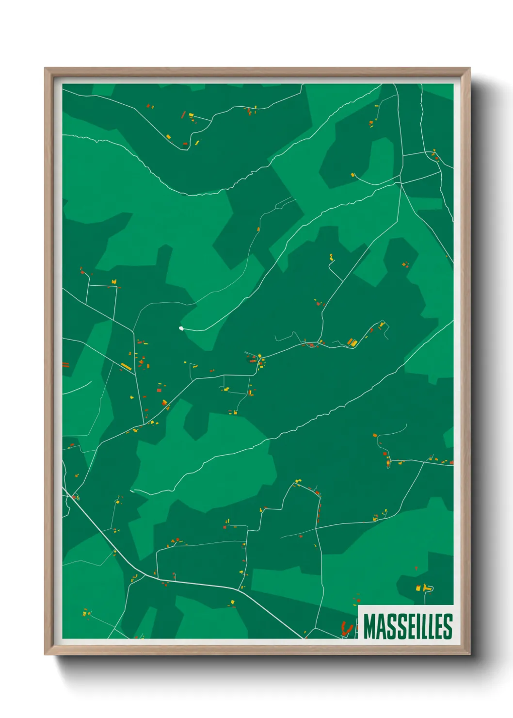 Une affiche de carte sur Masseilles