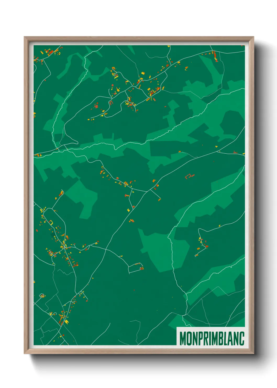 Une affiche de carte sur Monprimblanc