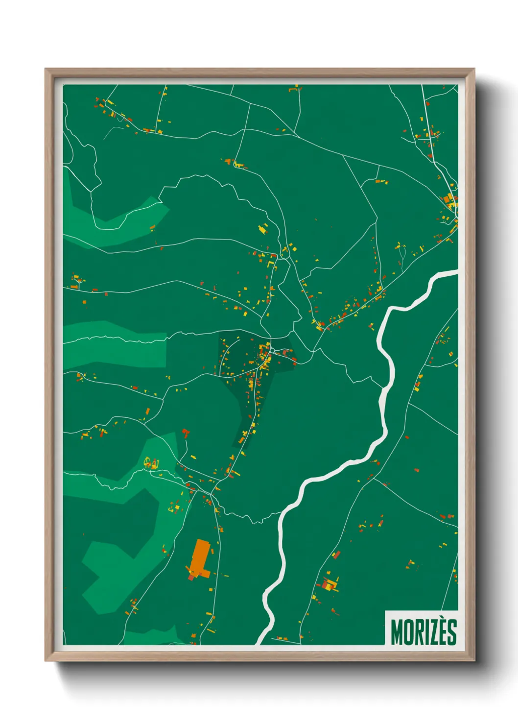 Une affiche de carte sur Morizès