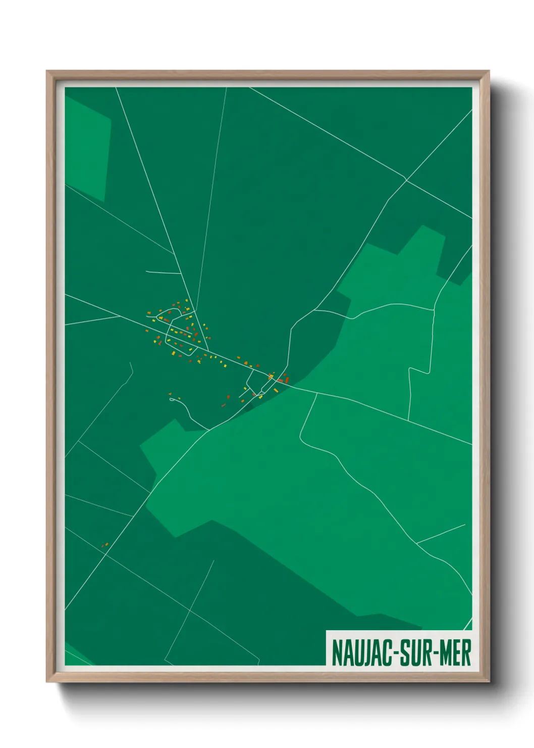 Un poster carteNaujac-sur-Mer