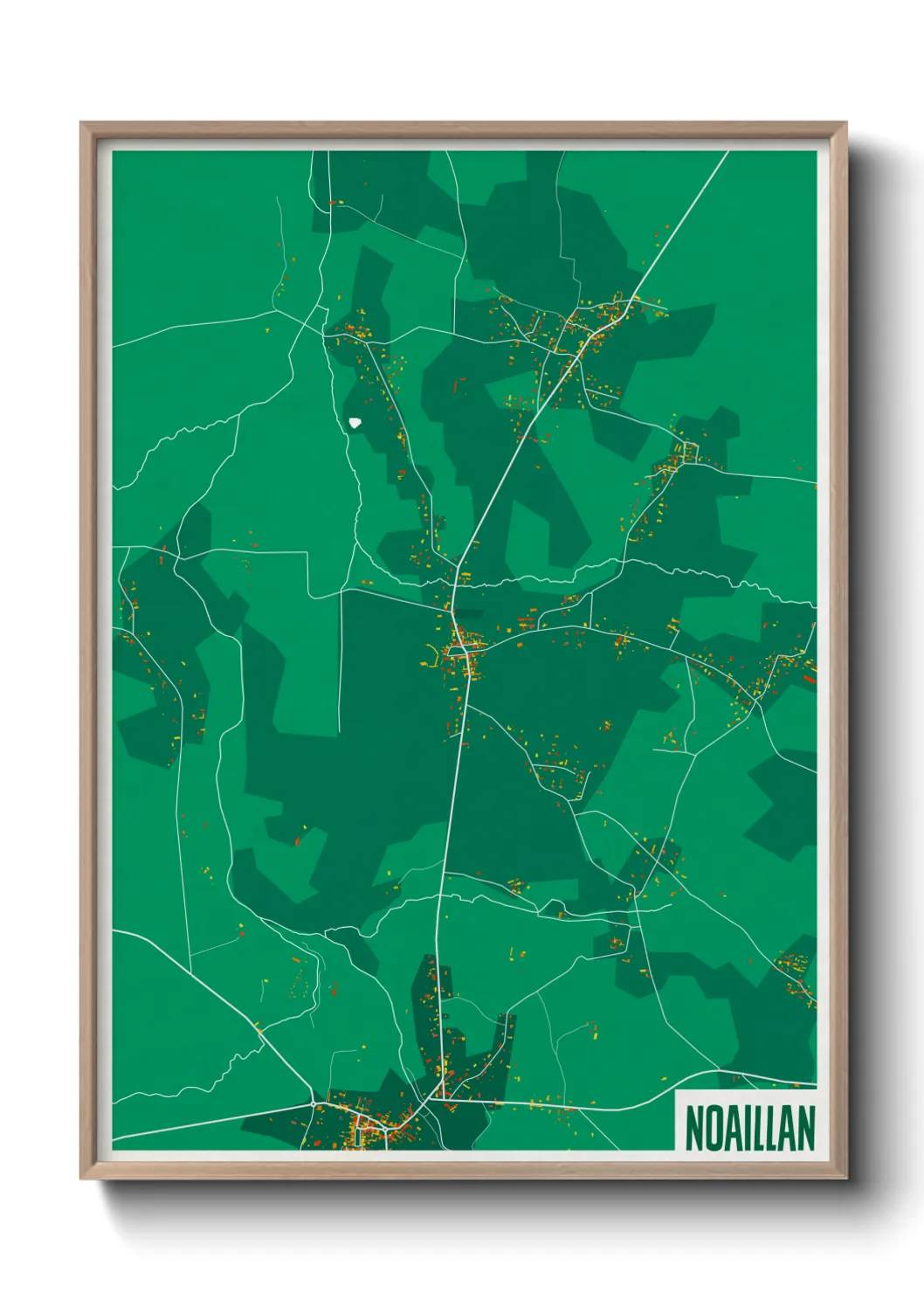 Une affiche de carte sur Noaillan