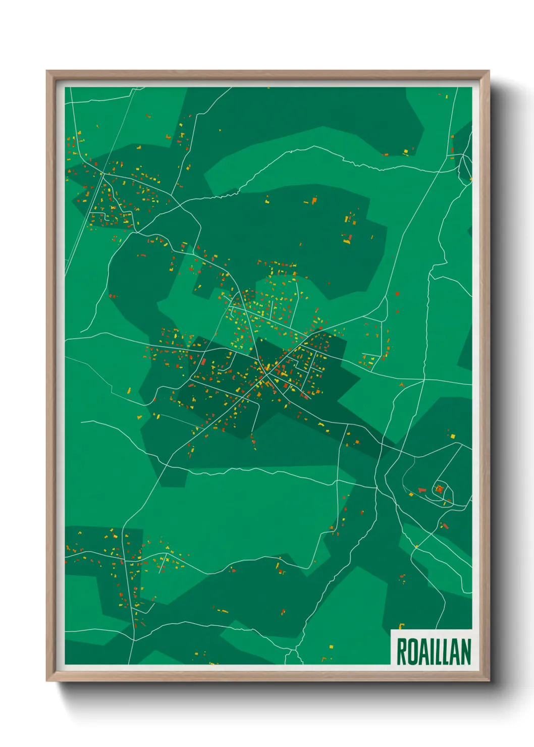 Une affiche de carte sur Roaillan