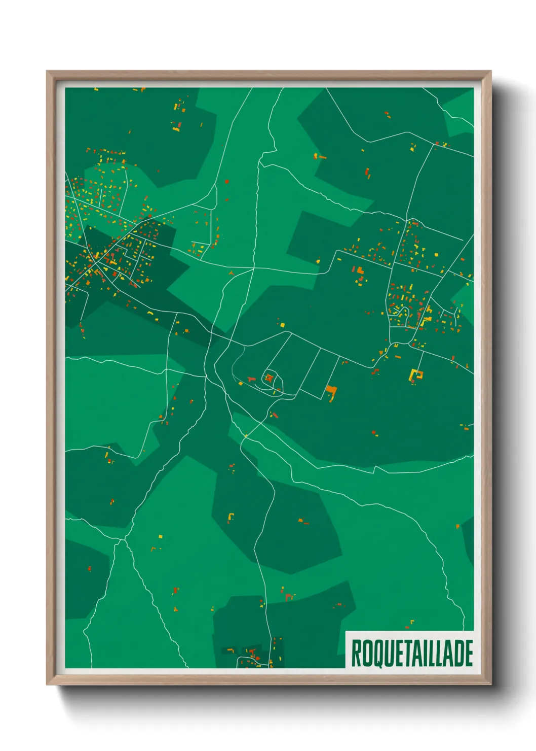 Une affiche de carte sur Roquetaillade