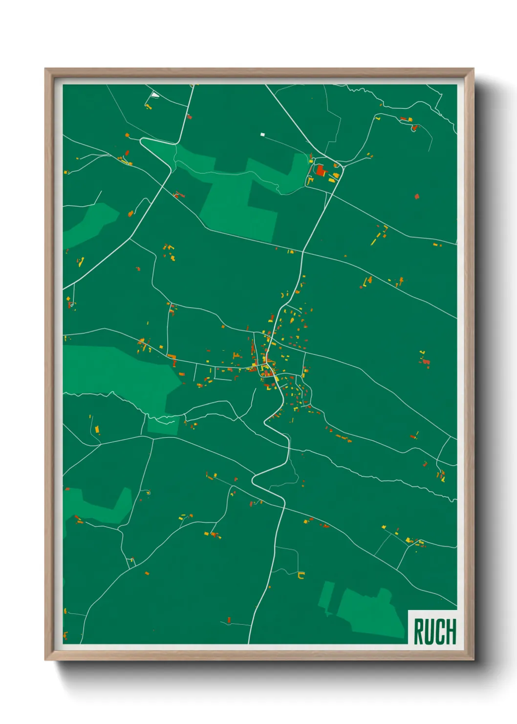 Une affiche de carte sur Ruch