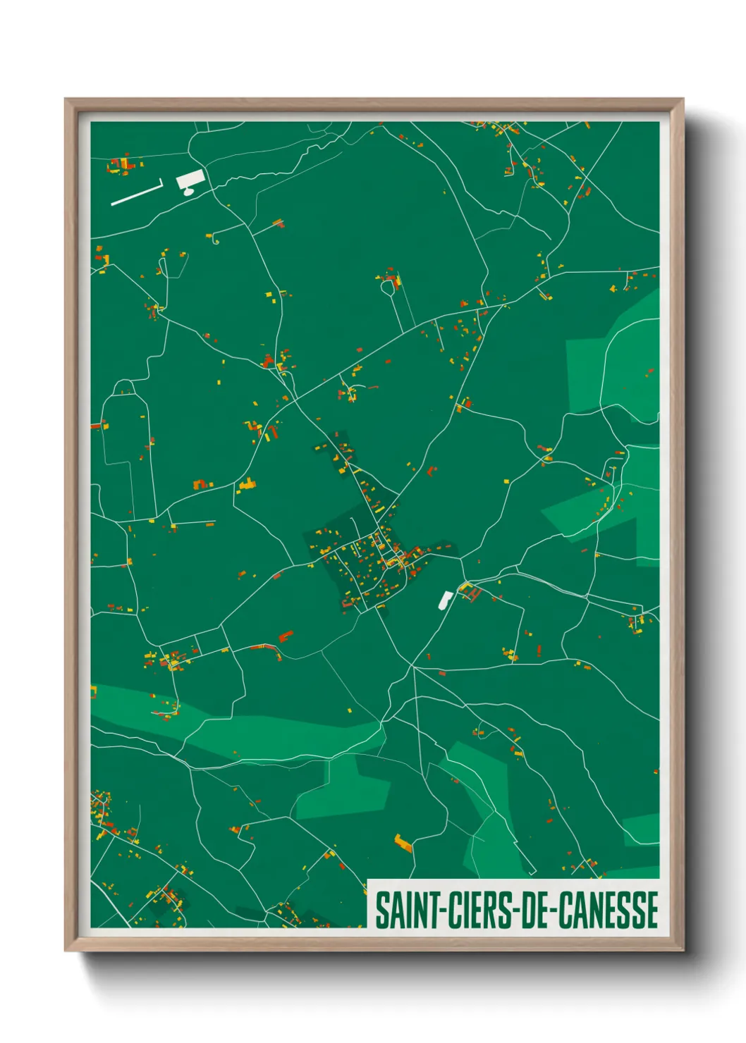 Une affiche de carte sur Saint-Ciers-de-Canesse