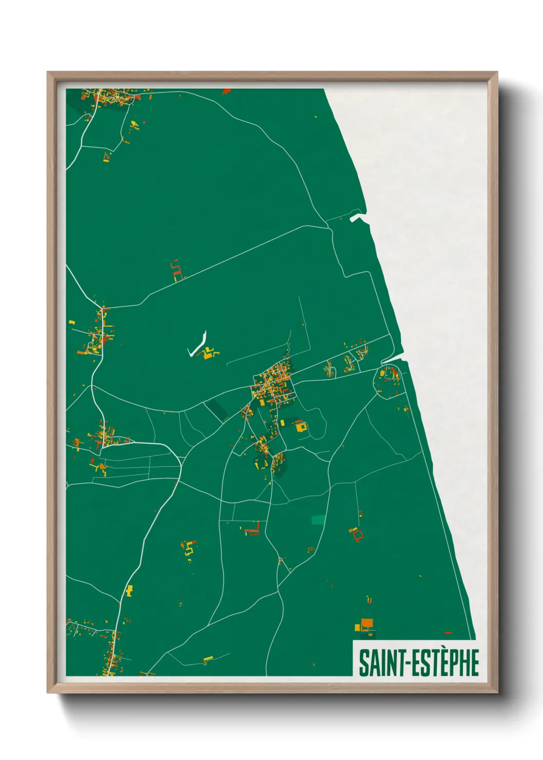 Une affiche de carte sur Saint-Estèphe