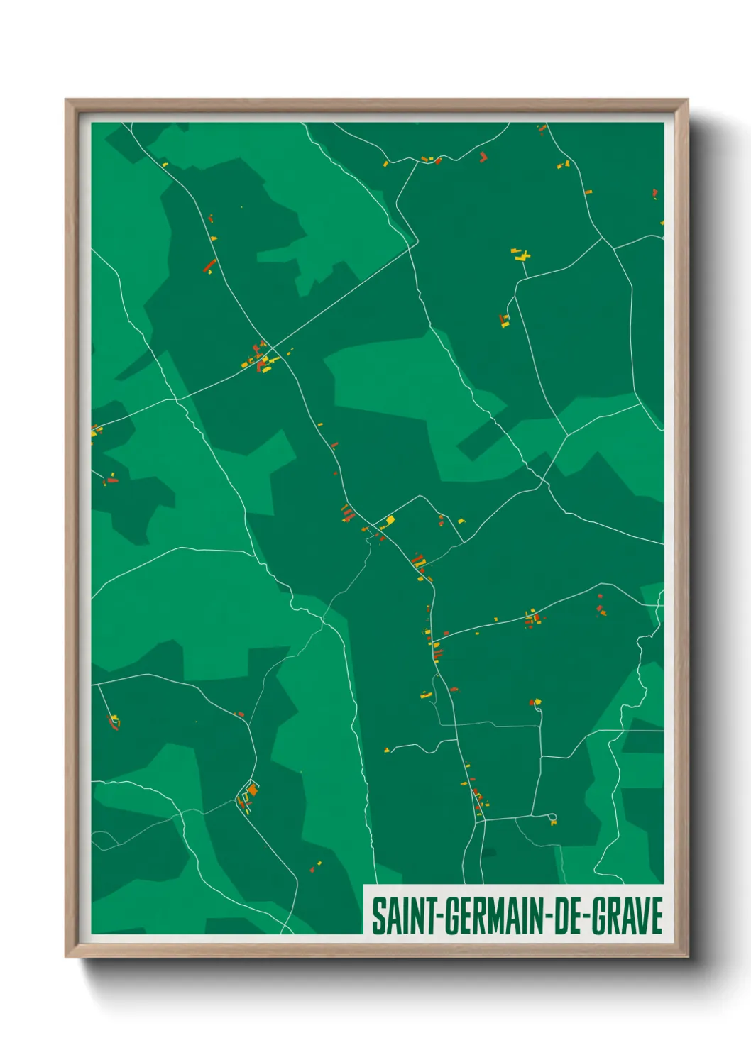 Un poster carteSaint-Germain-de-Grave