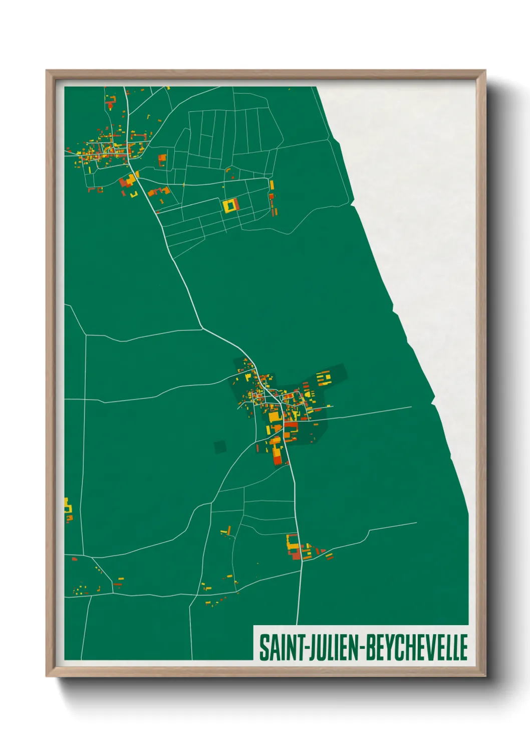 Une affiche de carte sur Saint-Julien-Beychevelle