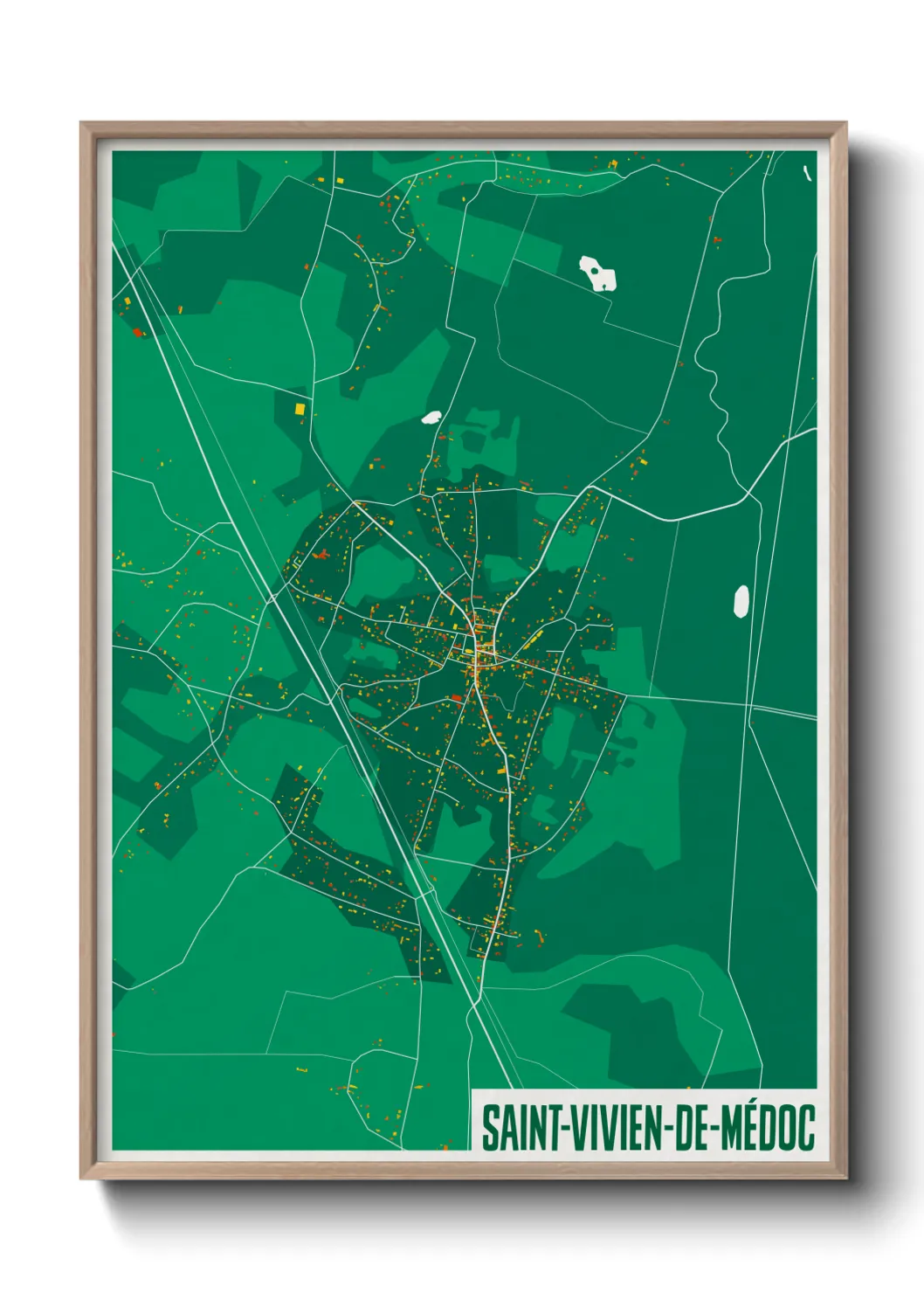 Un poster carteSaint-Vivien-de-Médoc