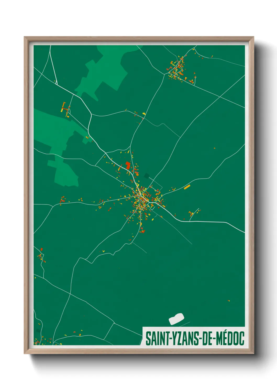 Un poster carteSaint-Yzans-de-Médoc