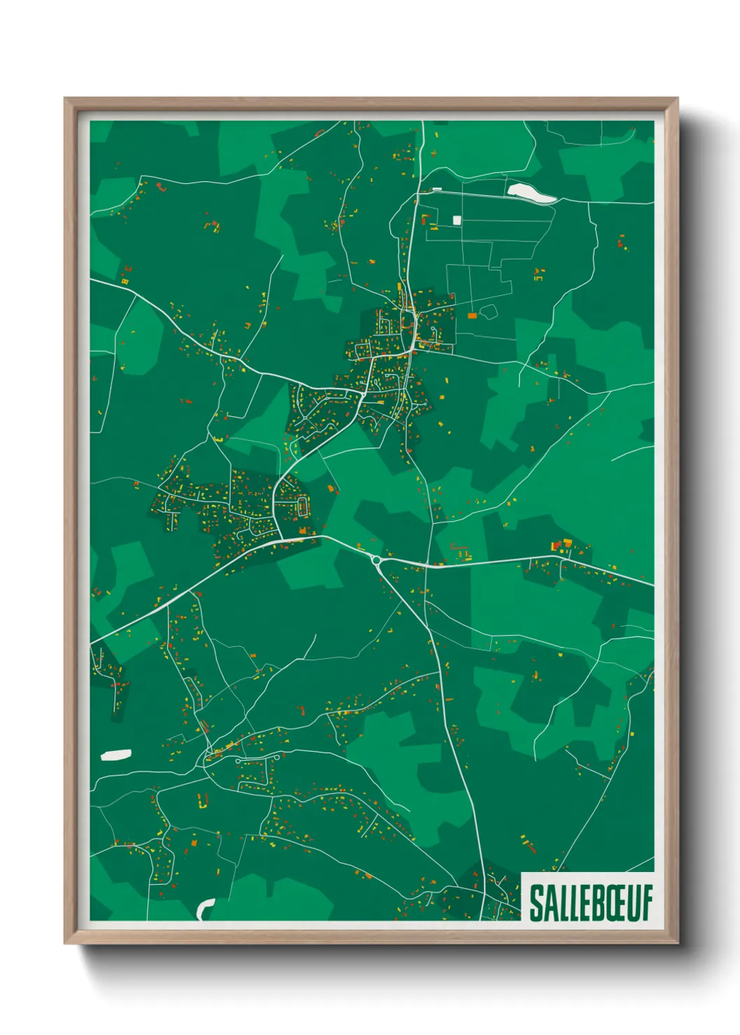Une affiche de carte sur Sallebœuf