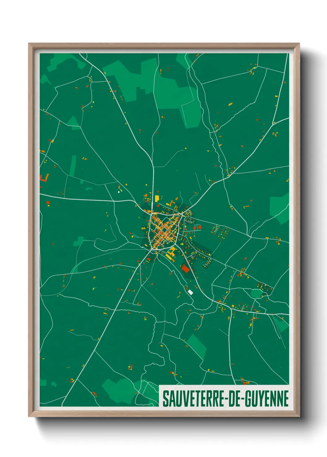 Un poster carteSauveterre-de-Guyenne