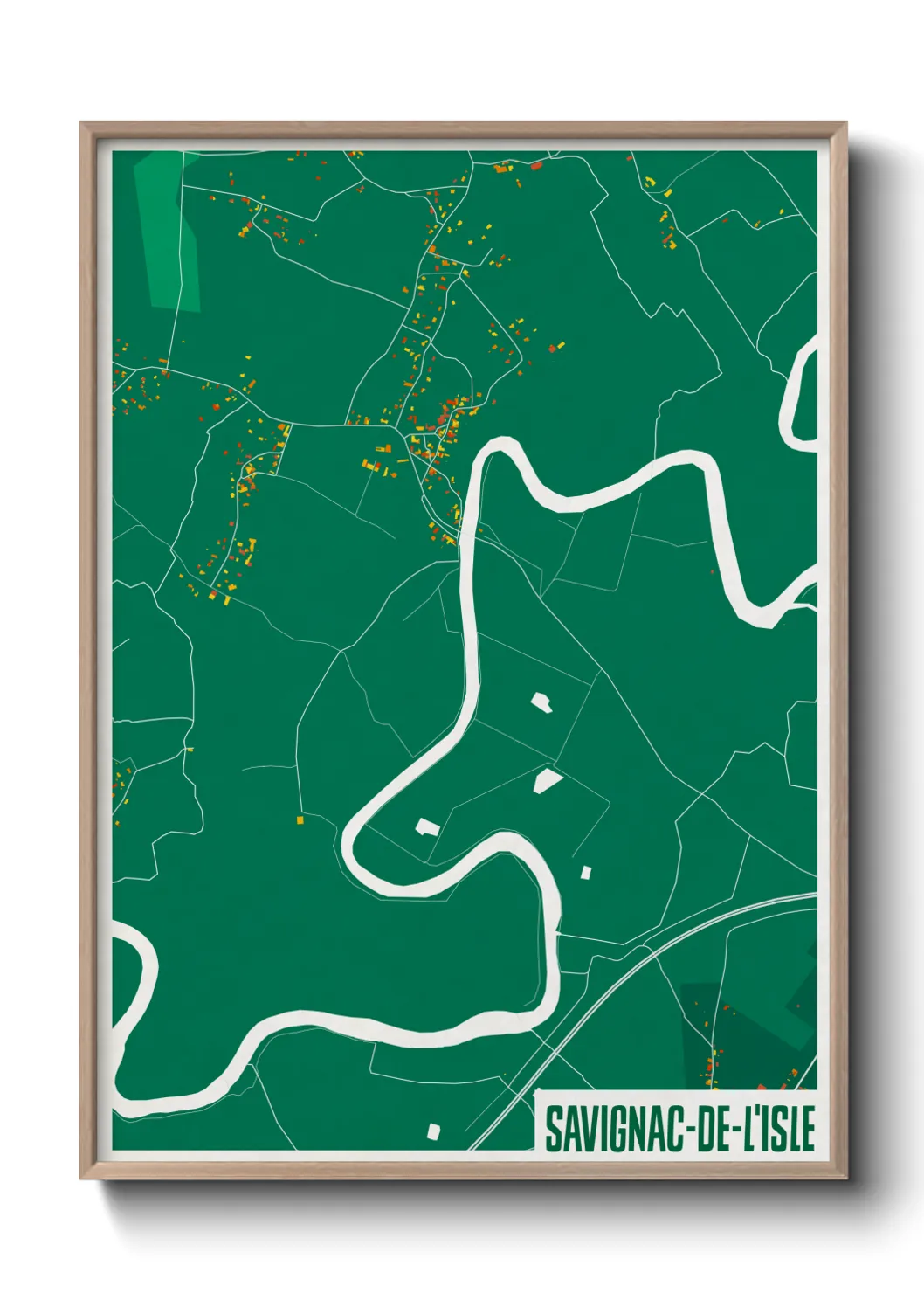 Un poster carteSavignac-de-l'Isle