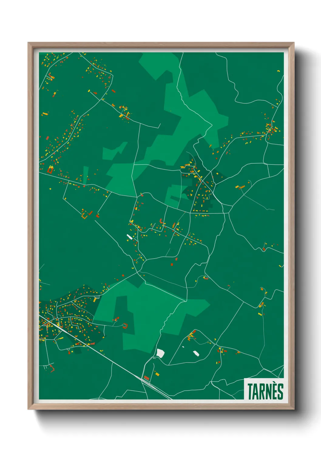 Une affiche de carte sur Tarnès
