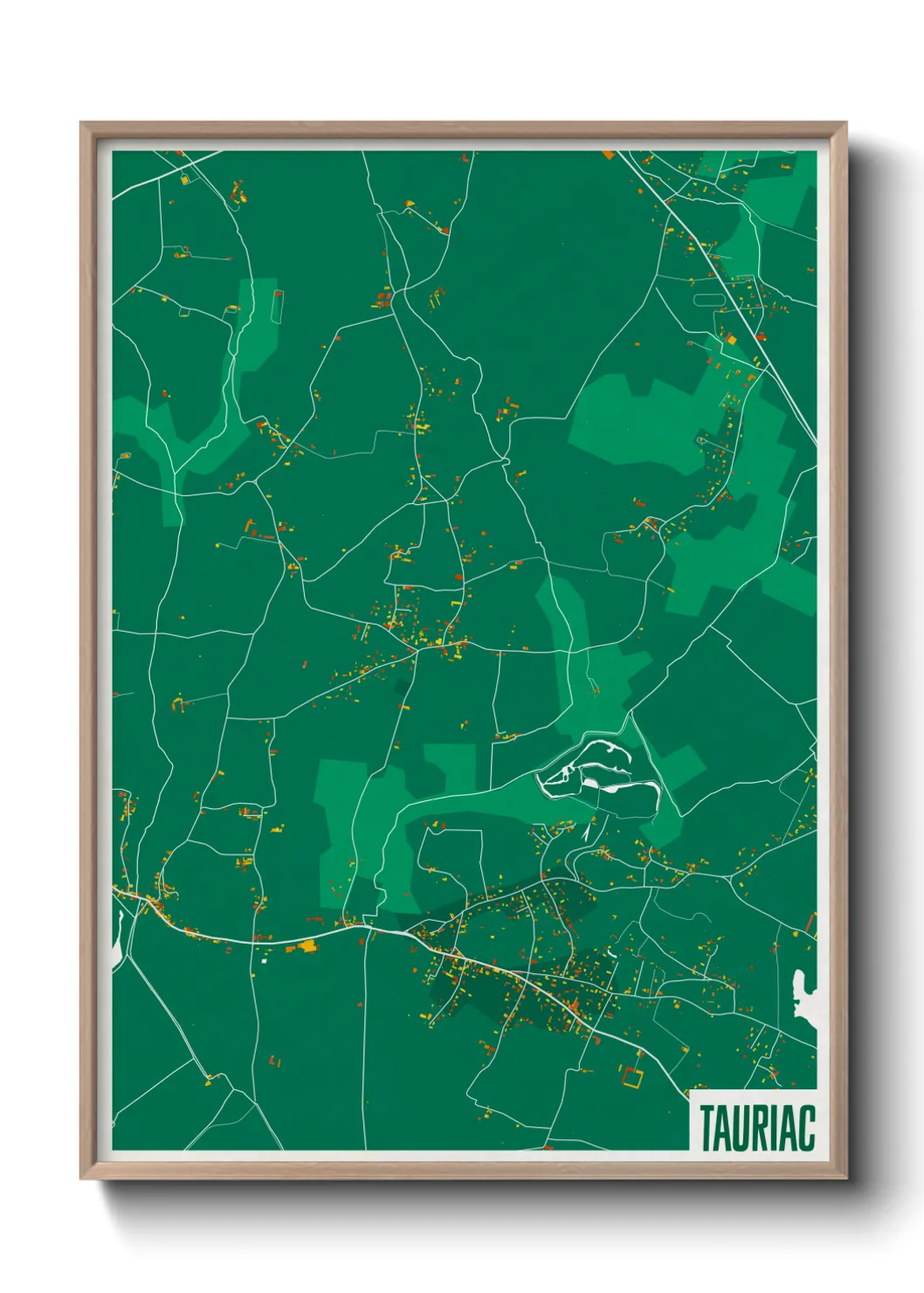 Une affiche de carte sur Tauriac