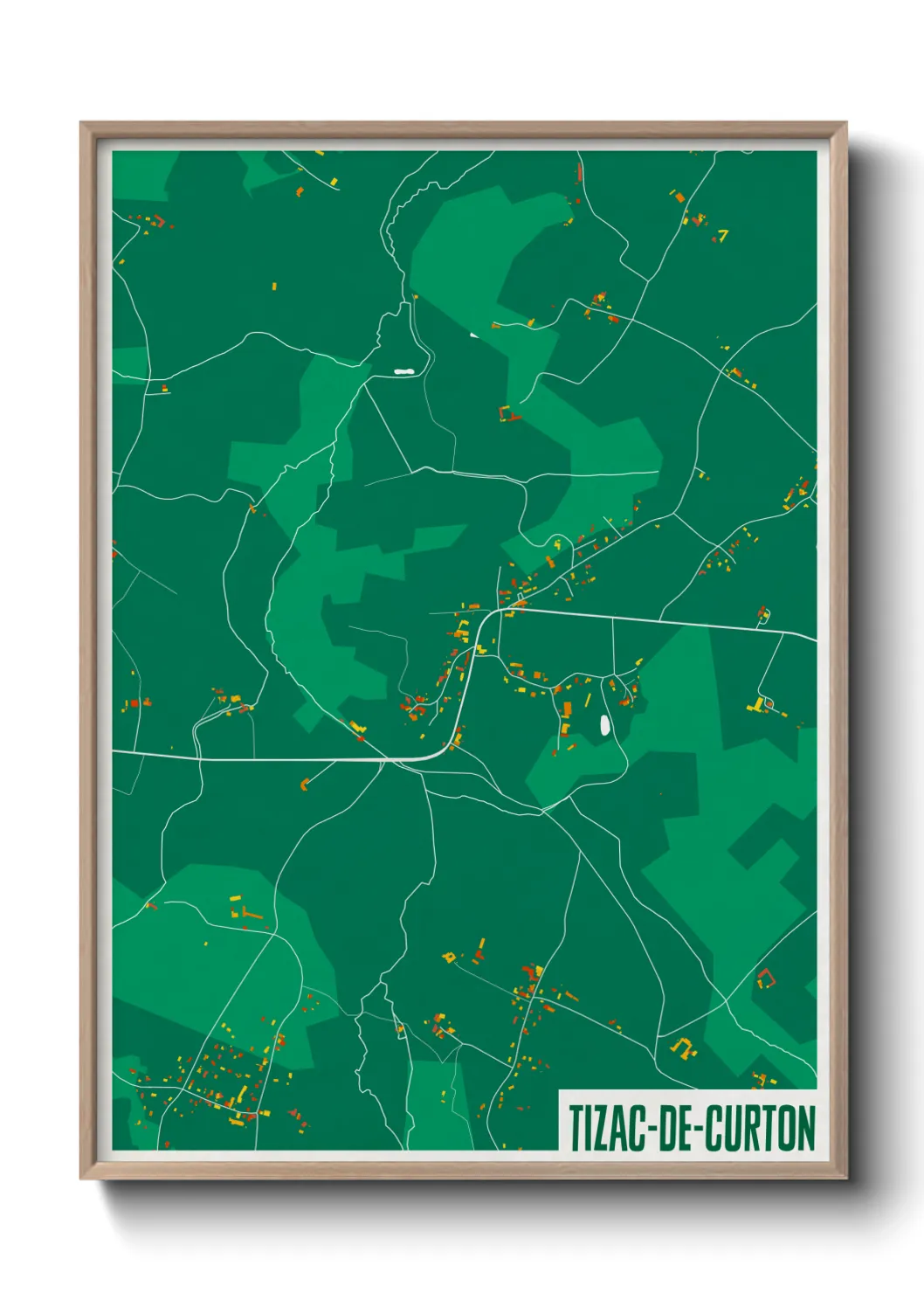 Un poster carteTizac-de-Curton