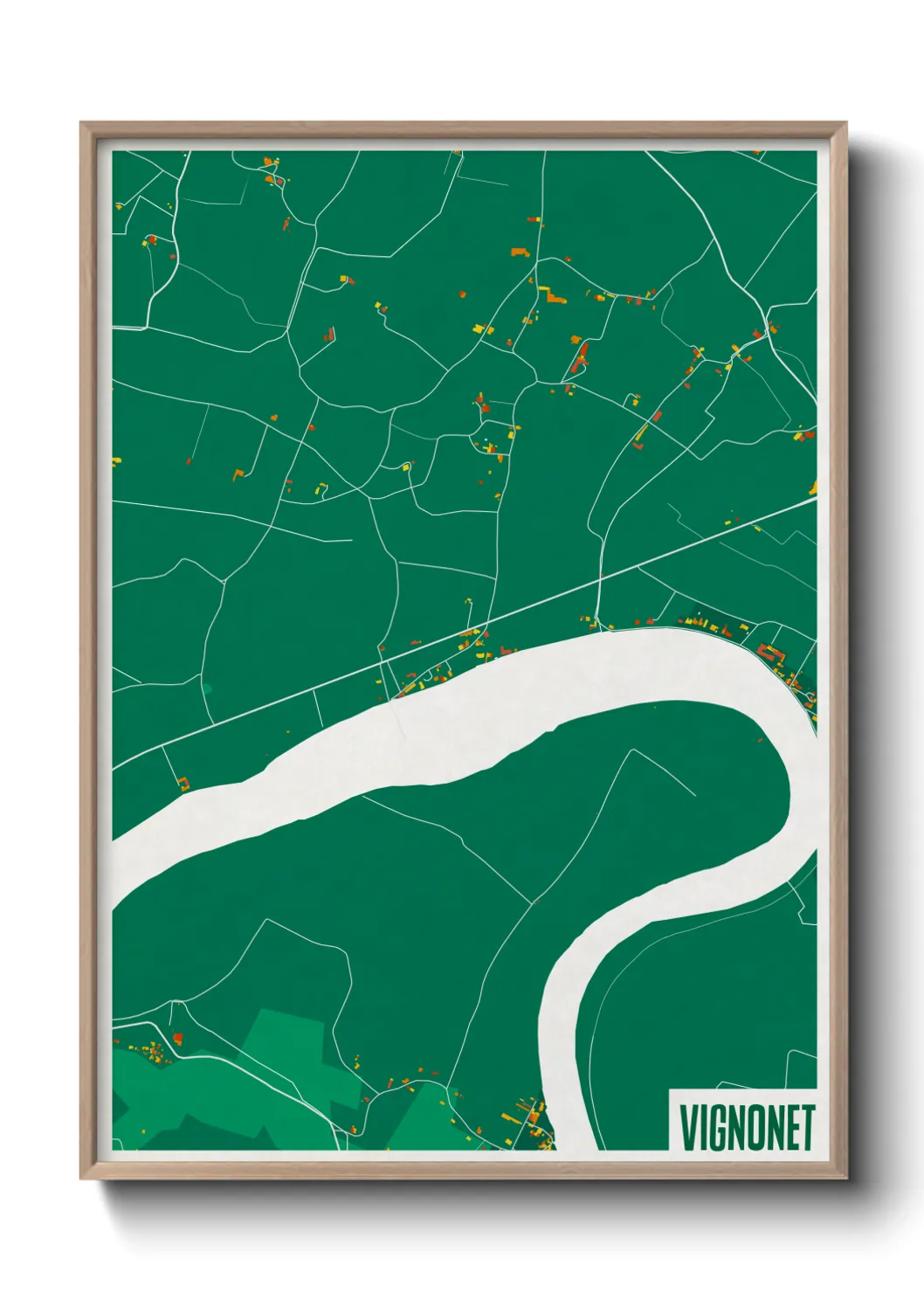 Une affiche de carte sur Vignonet