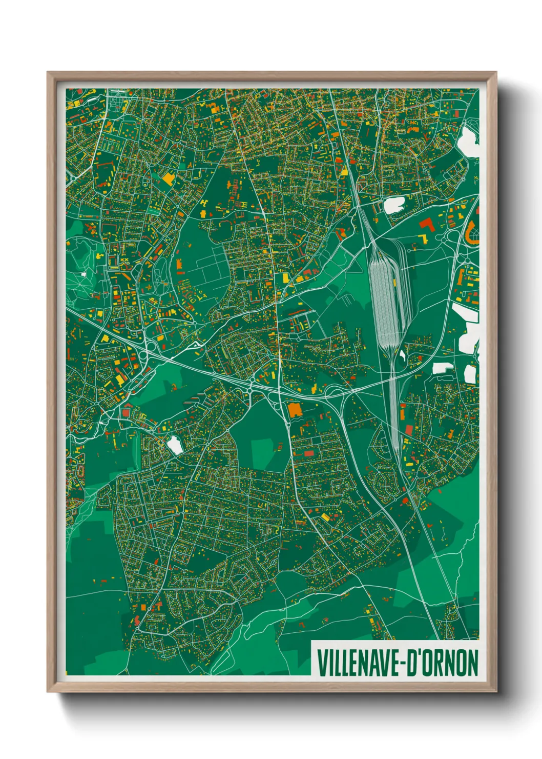 Une affiche de carte sur Villenave-d'Ornon