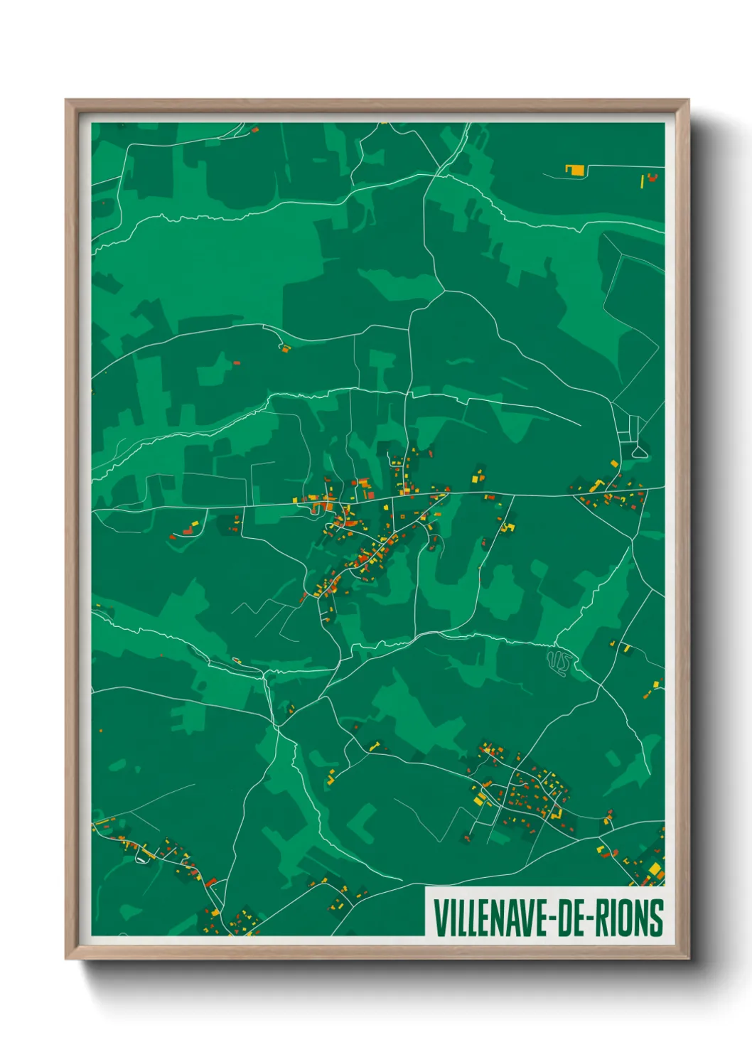 Un poster carteVillenave-de-Rions