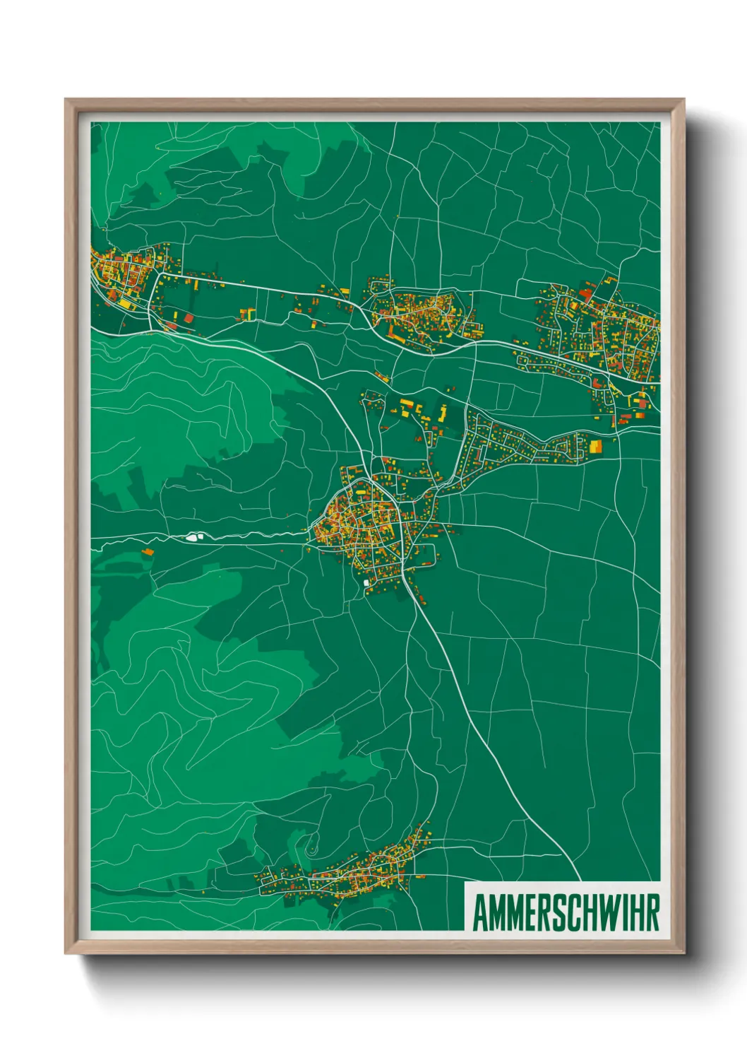 Une affiche de carte sur Ammerschwihr