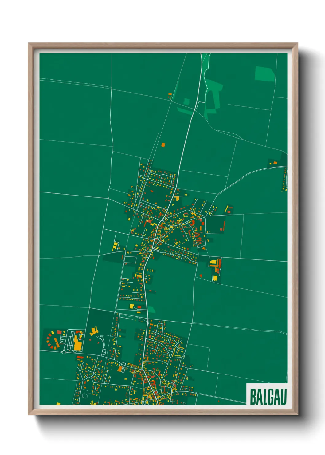 Une affiche de carte sur Balgau