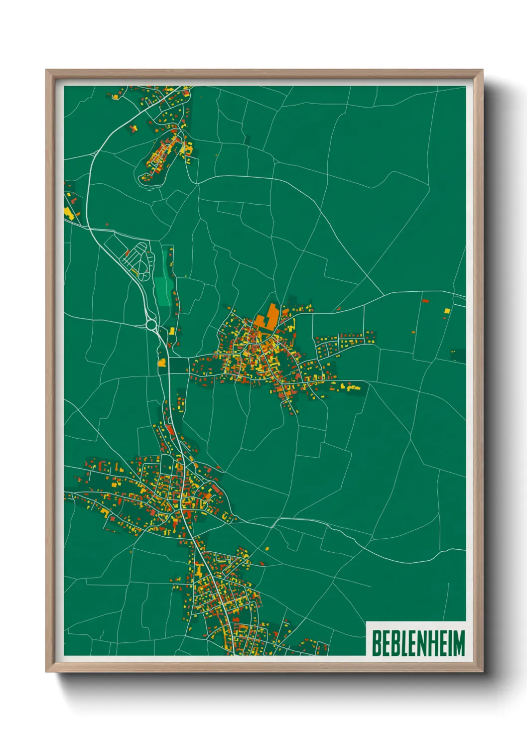 Une affiche de carte sur Beblenheim