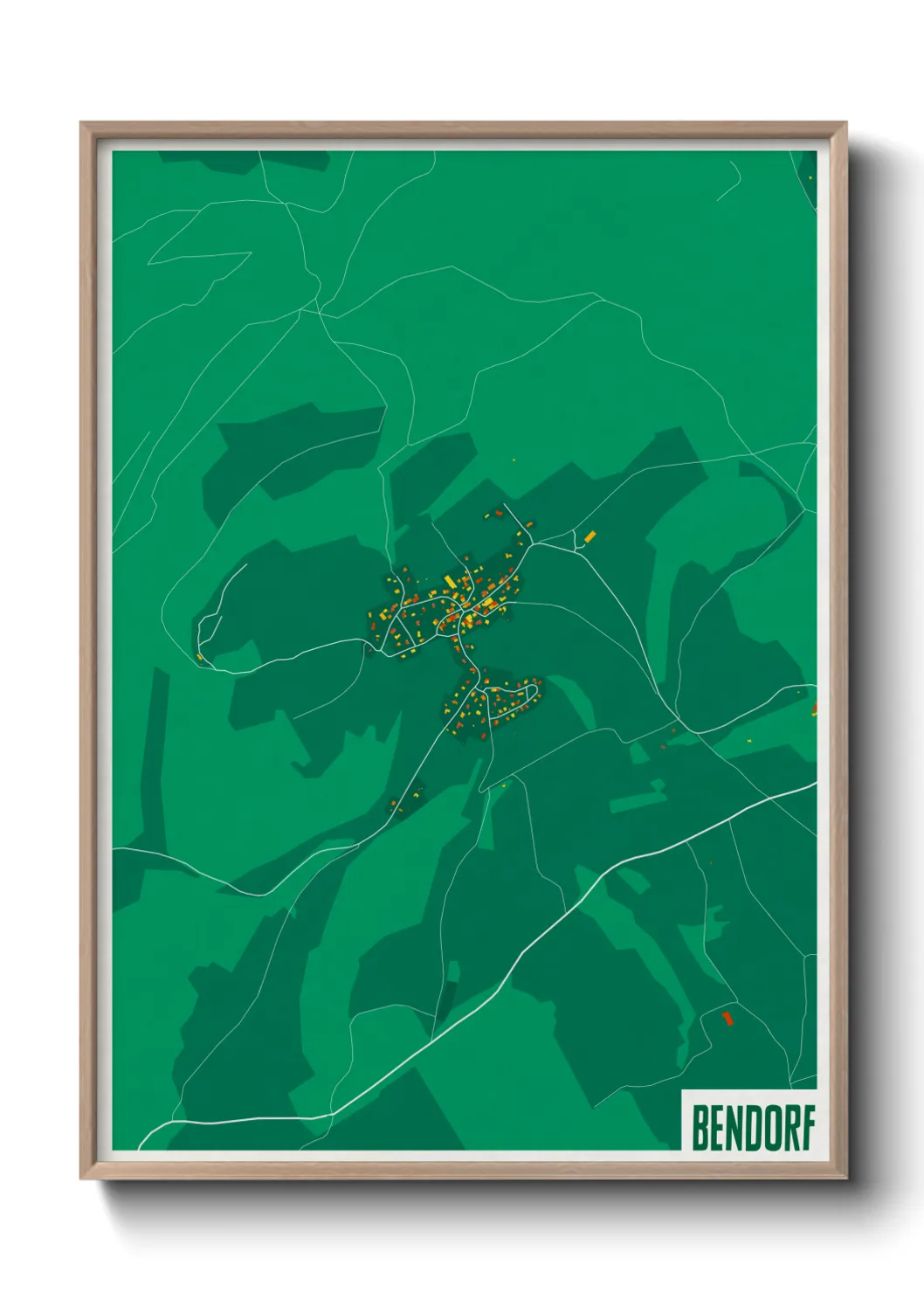 Une affiche de carte sur Bendorf