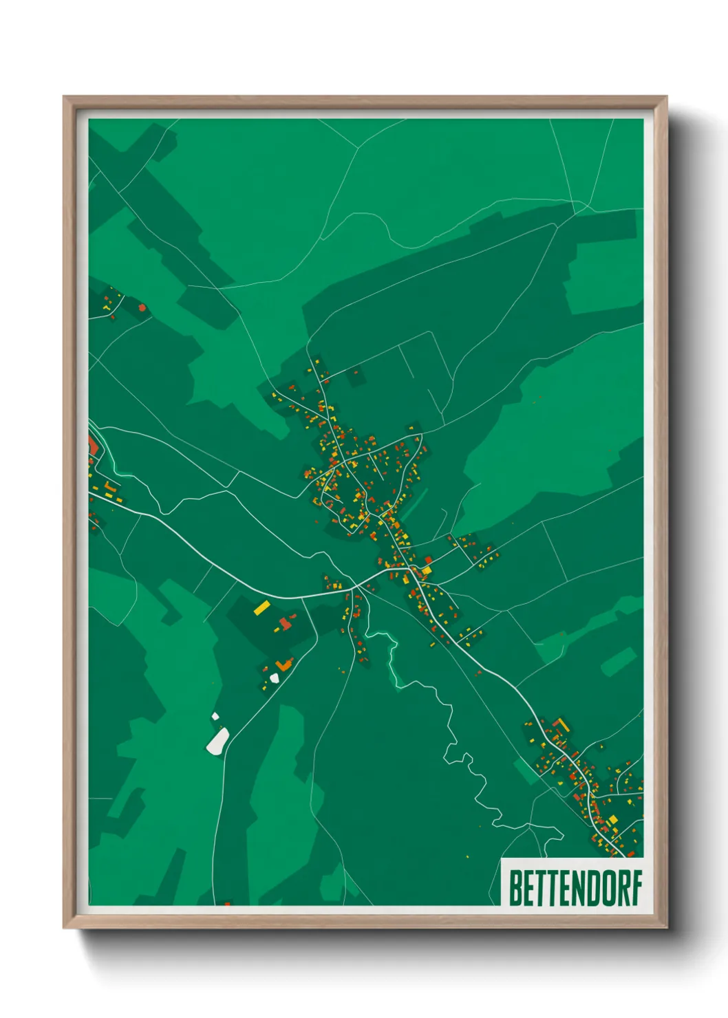 Une affiche de carte sur Bettendorf