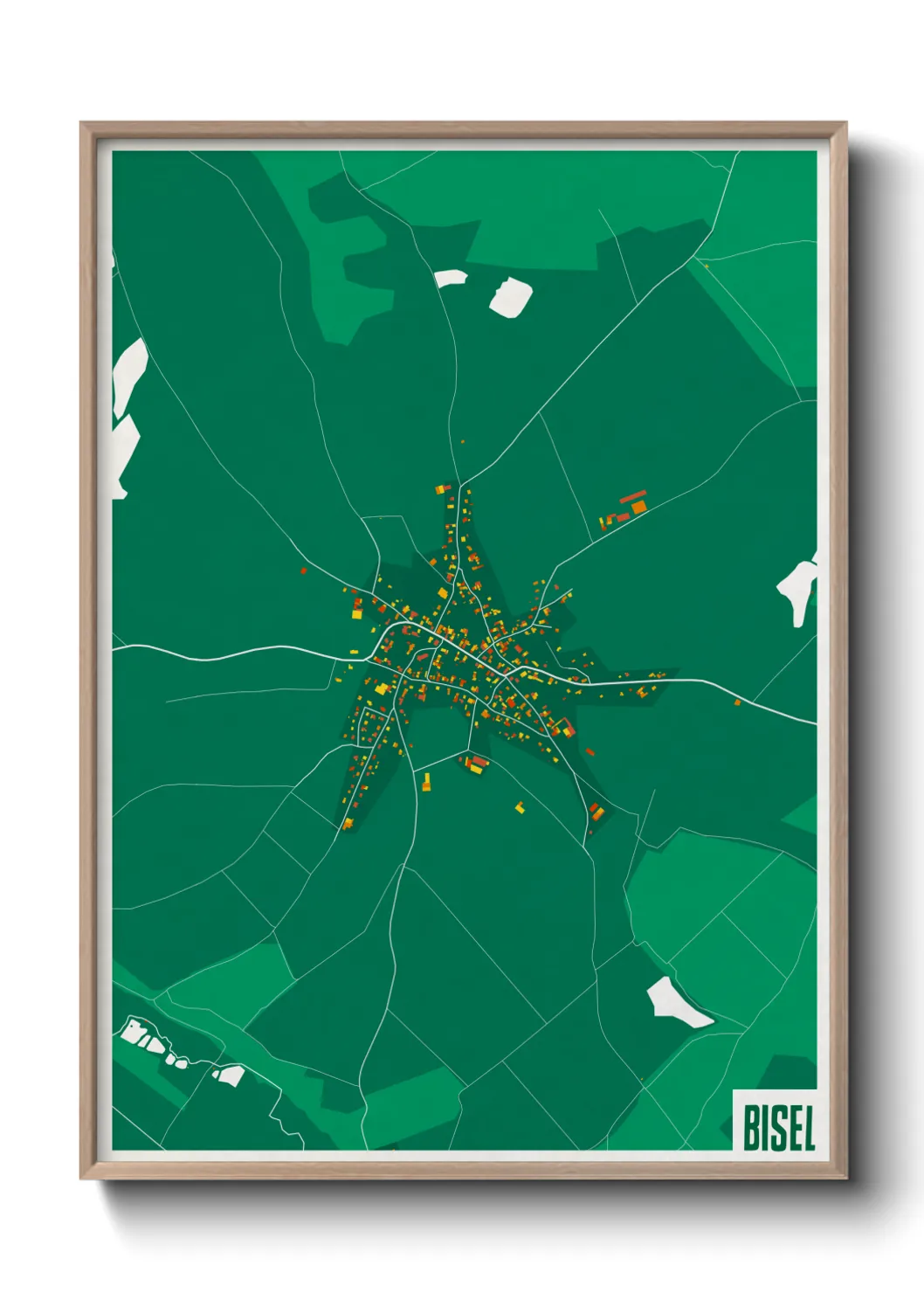Une affiche de carte sur Bisel