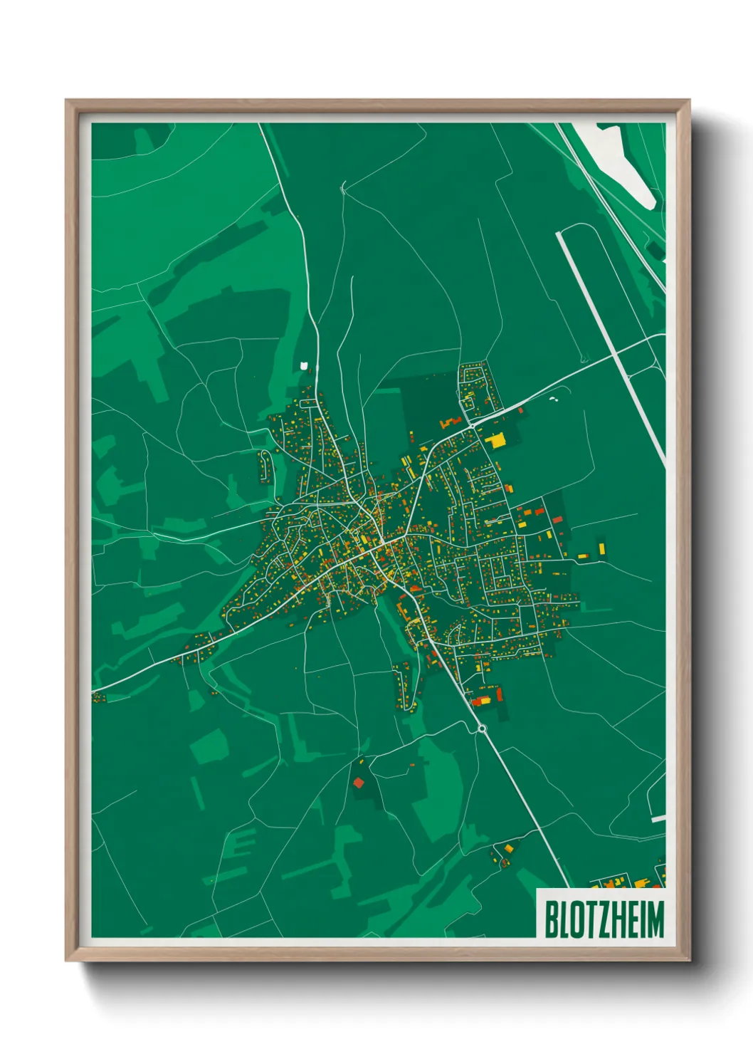 Une affiche de carte sur Blotzheim