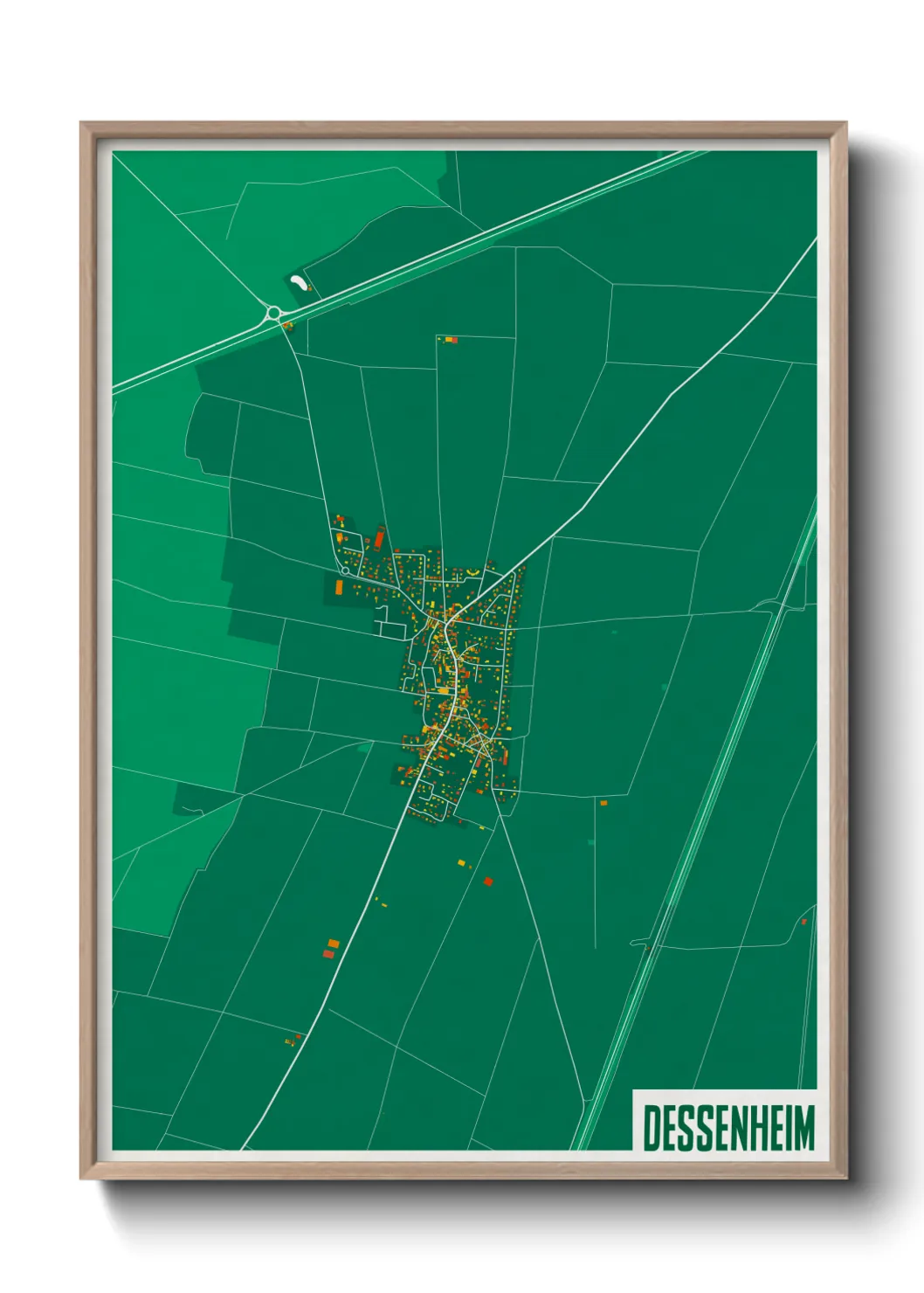 Une affiche de carte sur Dessenheim
