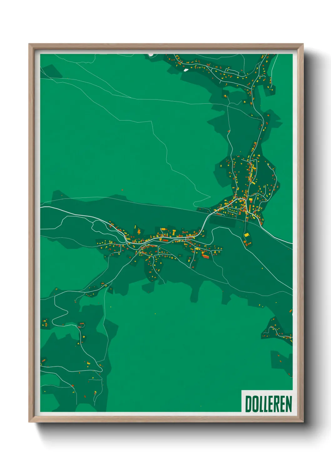 Une affiche de carte sur Dolleren