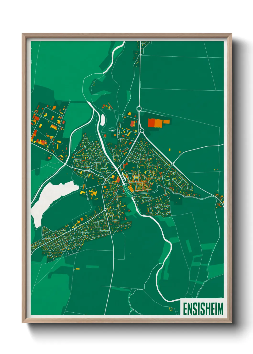 Une affiche de carte sur Ensisheim