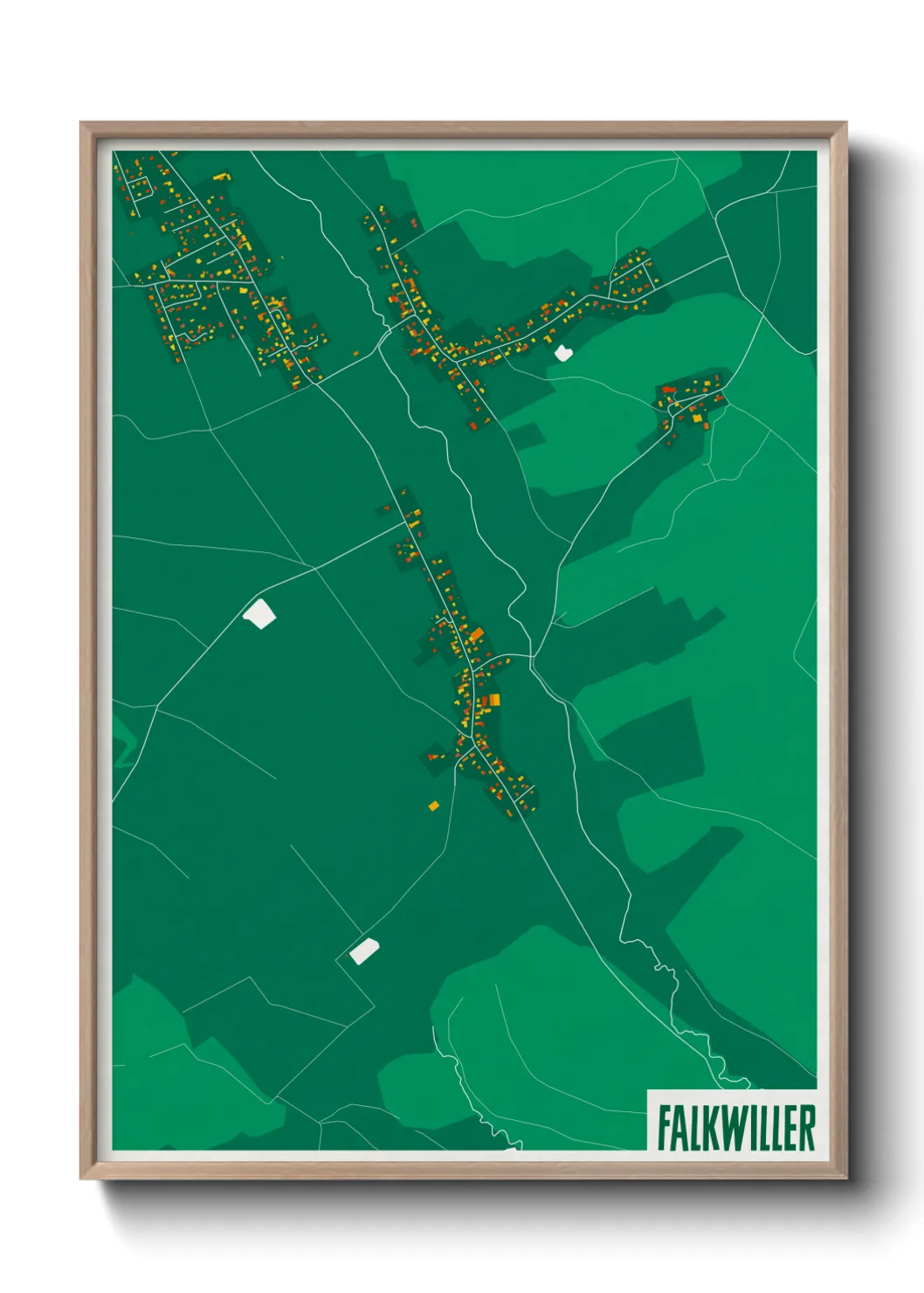 Une affiche de carte sur Falkwiller