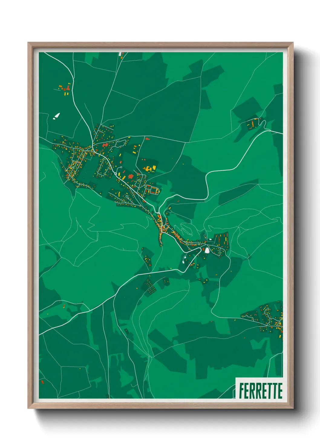 Une affiche de carte sur Ferrette