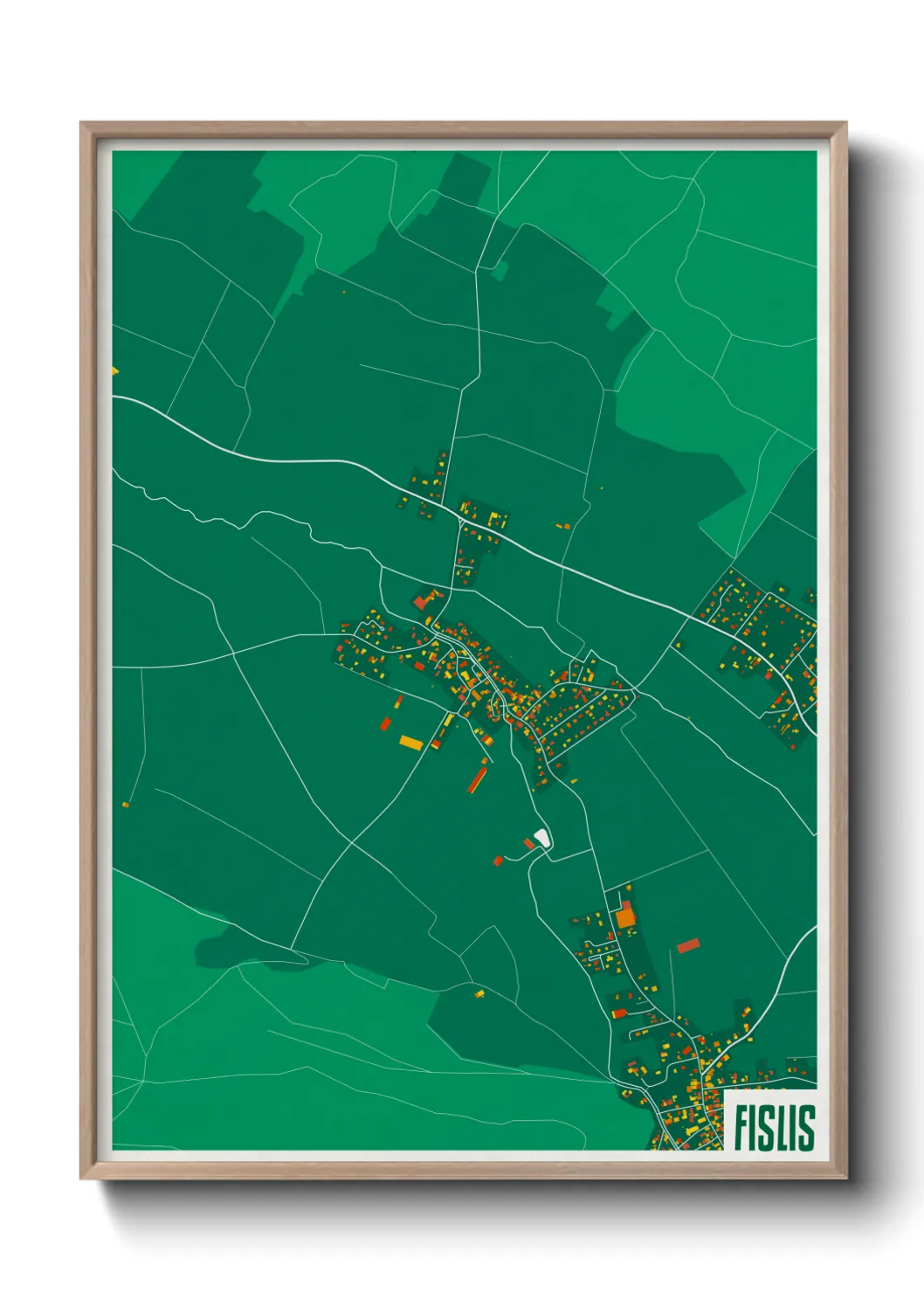 Une affiche de carte sur Fislis