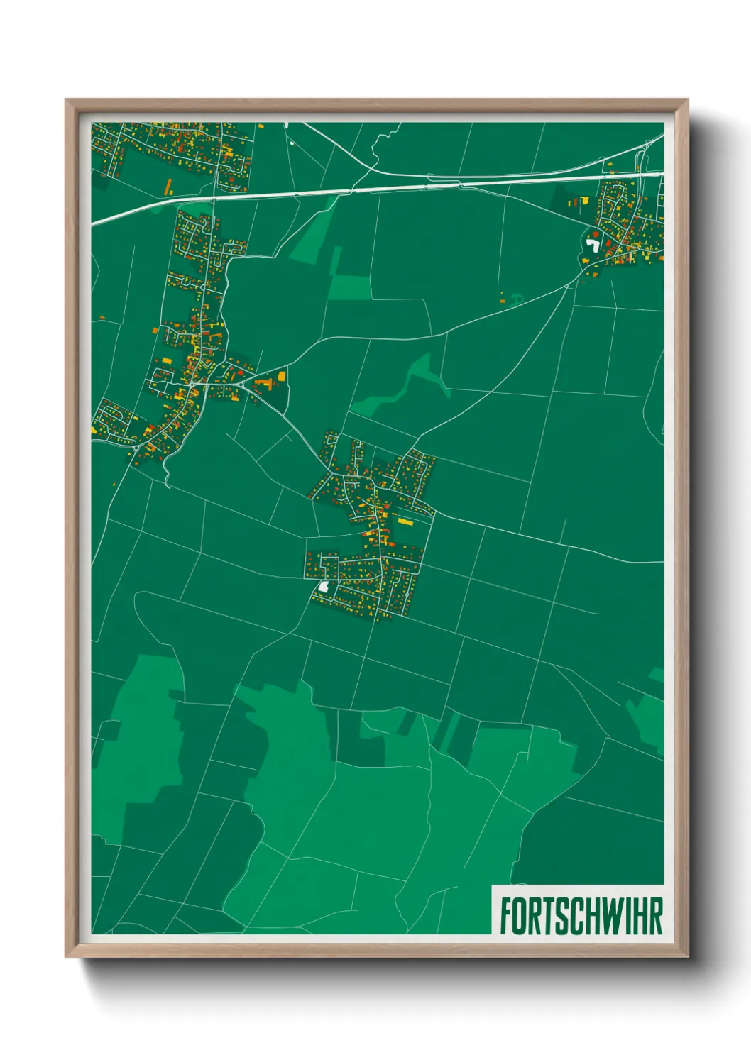 Une affiche de carte sur Fortschwihr
