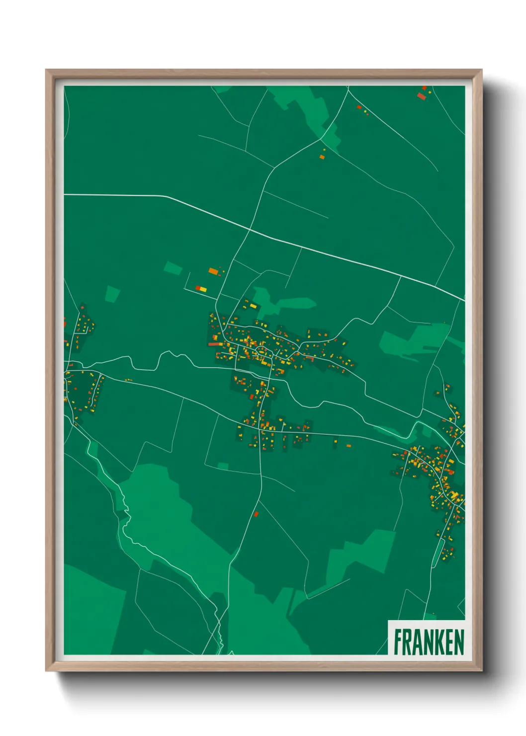 Une affiche de carte sur Franken