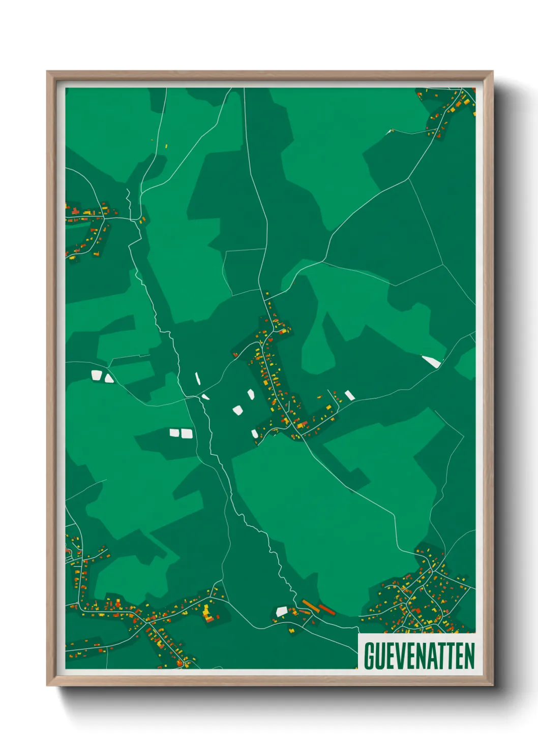 Une affiche de carte sur Guevenatten