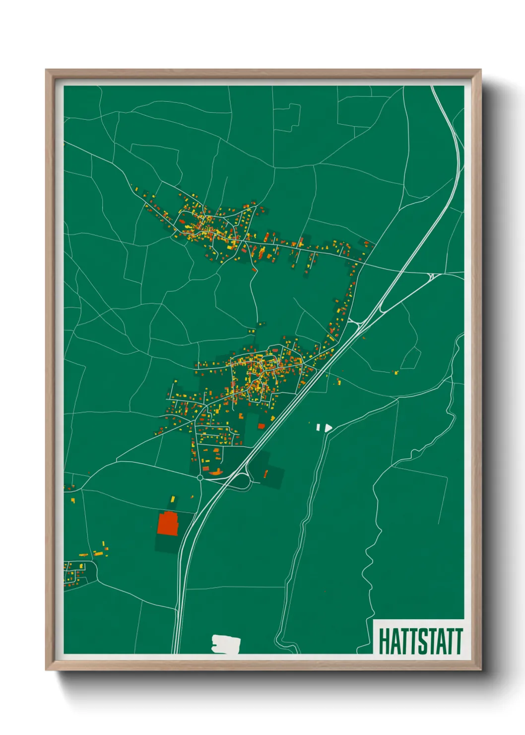 Une affiche de carte sur Hattstatt