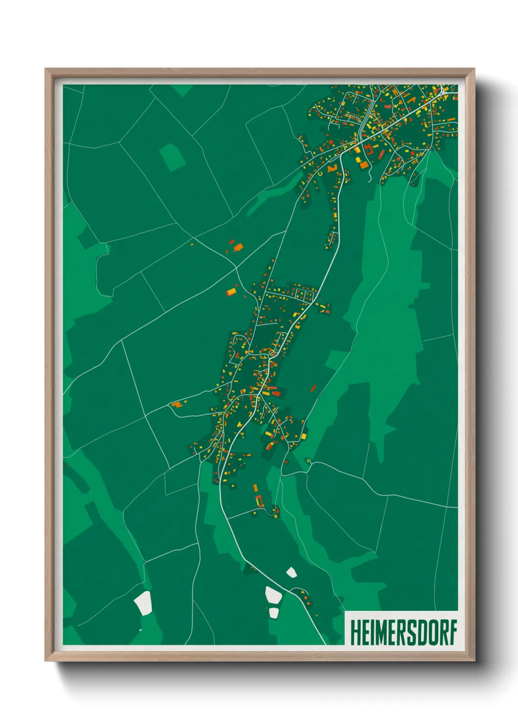 Une affiche de carte sur Heimersdorf
