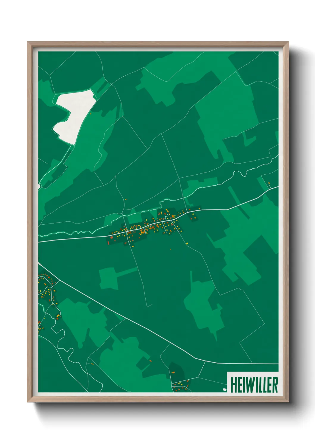 Une affiche de carte sur Heiwiller
